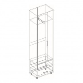 ГРАФ Шкаф 2-х створчатый с 2 ящиками (темно серый) в Карталах - kartaly.mebel24.online | фото 2