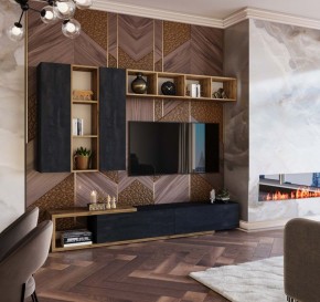 ХЛОЯ Гостиная (Дуб Вотан/Обсидиан) модульная в Карталах - kartaly.mebel24.online | фото 11