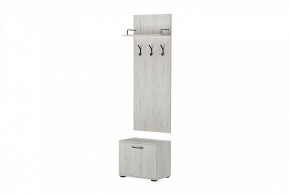 ИТАЛИЯ Вешалка В-600/Обувница О-600 (дуб крафт белый) в Карталах - kartaly.mebel24.online | фото 1