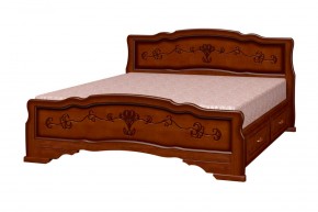 КАРИНА-6 Кровать из массива 1200 с 2-мя ящиками в Карталах - kartaly.mebel24.online | фото 4
