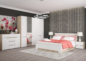 Комод 1200 АНТАЛИЯ (Сонома/Белый софт) в Карталах - kartaly.mebel24.online | фото 3