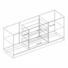 Комод 2 ств. с 3 ящиками "Милана" в Карталах - kartaly.mebel24.online | фото 2