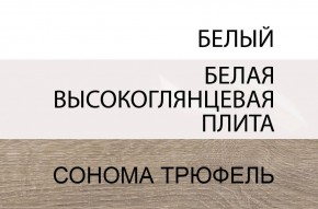 Комод 2D-1S/TYP 34, LINATE ,цвет белый/сонома трюфель в Карталах - kartaly.mebel24.online | фото 3