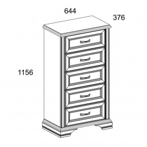 Комод 5S, MONAKO, цвет Сосна винтаж/дуб анкона в Карталах - kartaly.mebel24.online | фото 2