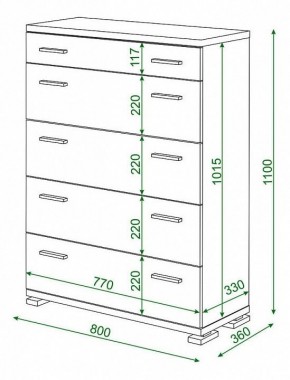 Комод Домино КМ-1 в Карталах - kartaly.mebel24.online | фото 3