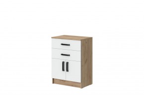 Комод Эконом (Дуб крафт золотой/Белый текстурный) в Карталах - kartaly.mebel24.online | фото 1
