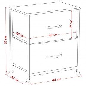 Комод Leset Линкс 2 ящ. (к/з), Каркас Белый, ящики Белые в Карталах - kartaly.mebel24.online | фото 8