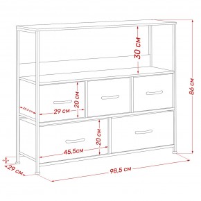 Комод Leset Локи 5 ящиков с полкой в Карталах - kartaly.mebel24.online | фото 13