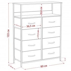 Комод Leset Локи 8 ящ. с полкой в Карталах - kartaly.mebel24.online | фото 12