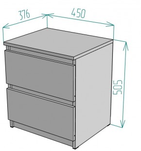 Комод Malta light K127 (тумба прикроватная) в Карталах - kartaly.mebel24.online | фото 2