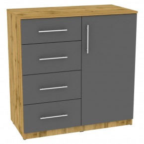 Комод "Калисто (K18)" ручка рейлинг (ДВ-Графит) в Карталах - kartaly.mebel24.online | фото