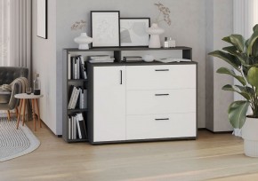 Комод с дверкой и тремя ящиками (графит/белый) в Карталах - kartaly.mebel24.online | фото 3
