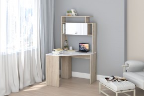 Компьютерный стол №11 (Дуб Сонома/Белый глянец) в Карталах - kartaly.mebel24.online | фото