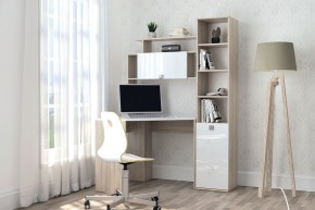 Компьютерный стол №11 (Дуб Сонома/Белый глянец) в Карталах - kartaly.mebel24.online | фото 4