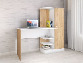 Компьютерный стол Квартет-6 Дуб крафт золотой/Белый в Карталах - kartaly.mebel24.online | фото