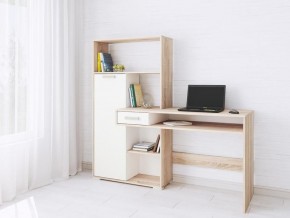 Компьютерный стол Квартет-8 дуб сонома/белый в Карталах - kartaly.mebel24.online | фото