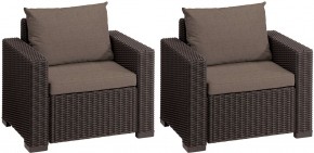 Комплект кресел Калифорния (California chair) коричневые в Карталах - kartaly.mebel24.online | фото 2