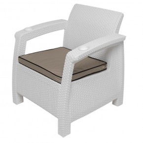 Комплект кресел Yalta Premium Double Seat (Ялта) белый (+подушки под спину) в Карталах - kartaly.mebel24.online | фото 3