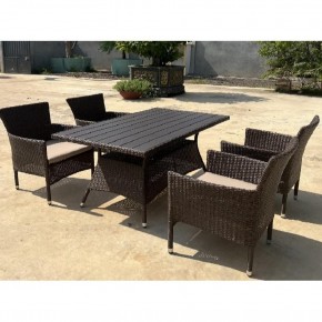 Комплект мебели из иск. ротанга AM-196B/T196 Brown 4Pcs (4+1) в Карталах - kartaly.mebel24.online | фото 3