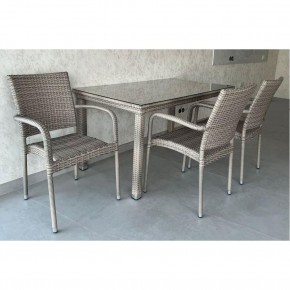 Комплект плетеной мебели T256C/Y376C-W85 Latte (4+1) + подушки на стульях в Карталах - kartaly.mebel24.online | фото 2