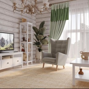 Кресло для отдыха Саари светло-серое, ткань рогожка в Карталах - kartaly.mebel24.online | фото 4
