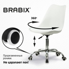 Кресло стул BRABIX "Eames MG-310 CH", хром, пластик белый, экокожа белая, 532923 в Карталах - kartaly.mebel24.online | фото 7