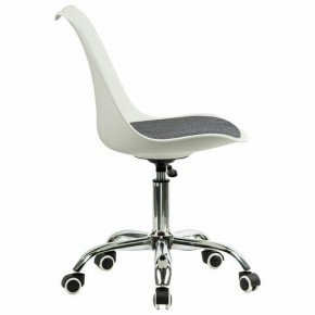 Кресло стул BRABIX "Eames MG-310 CH", хром, пластик белый, ткань серая, 532924 в Карталах - kartaly.mebel24.online | фото 3