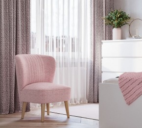 Кресло Унельма светло-розовый, ткань рогожка в Карталах - kartaly.mebel24.online | фото 3