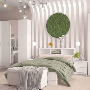 Кровать 1600 Париж с настилом (Белый тиснение) в Карталах - kartaly.mebel24.online | фото 4