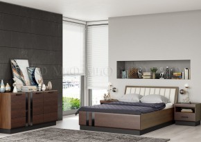 МАГНОЛИЯ Кровать 1600 с основанием и ПМ (Дерево/орех) в Карталах - kartaly.mebel24.online | фото 2