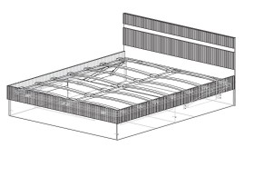 ОЛИВИЯ Кровать 1600 с основанием и ПМ в Карталах - kartaly.mebel24.online | фото 4