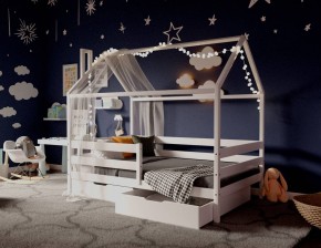 Кровать-домик 80*160 Белый в Карталах - kartaly.mebel24.online | фото 1