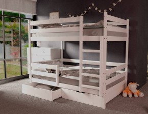 Кровать двухъярусная без крыши 80*160 Белый в Карталах - kartaly.mebel24.online | фото