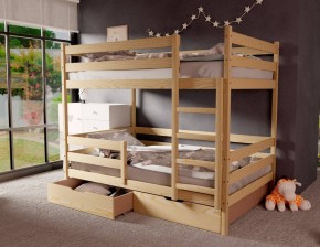 Кровать двухъярусная без крыши 80*190 без покраски в Карталах - kartaly.mebel24.online | фото