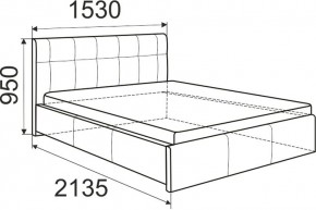 Кровать Изабелла с латами Newtone cacao 1400x2000 в Карталах - kartaly.mebel24.online | фото 5