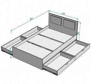Кровать Ольга L37 (1200) 4 ящика в Карталах - kartaly.mebel24.online | фото 2