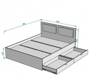 Кровать Ольга L39 (1600) 2 ящика в Карталах - kartaly.mebel24.online | фото 2