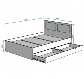Кровать Ольга L41 (1400) 2 ящика в Карталах - kartaly.mebel24.online | фото 2