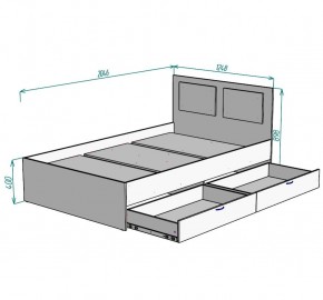 Кровать Ольга L45 (1200) 2 ящика в Карталах - kartaly.mebel24.online | фото 2