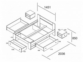 Кровать полутораспальная Стелла 140 СТЛ.132.07М в Карталах - kartaly.mebel24.online | фото 2