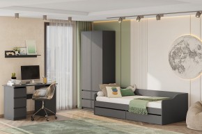 Кровать КР 2 + основание ДСП Лайт (универсальная) Графит в Карталах - kartaly.mebel24.online | фото 5