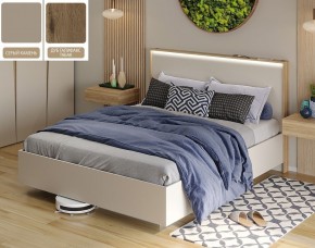 Кровать (Серый камень U727 ST9/Дуб Галифакс Табак) 1600 в Карталах - kartaly.mebel24.online | фото