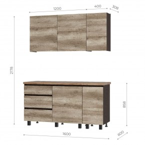Кухня Энигма 1.6 м (венге/дуб каньон) в Карталах - kartaly.mebel24.online | фото 5