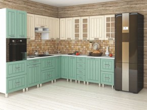 Кухня модульная Луксор бирюза-кремовый в Карталах - kartaly.mebel24.online | фото 2