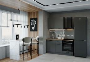 Кухонный гарнитур Антрацит 1600 (Стол. 38мм) в Карталах - kartaly.mebel24.online | фото