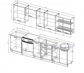 Кухонный гарнитур Бланка 3000 (Стол. 38мм) в Карталах - kartaly.mebel24.online | фото 2