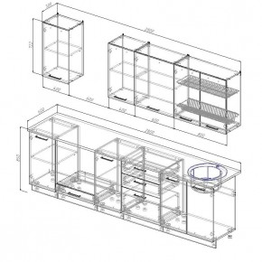 Кухонный гарнитур Демо 2800 (Стол. 26мм) в Карталах - kartaly.mebel24.online | фото 2