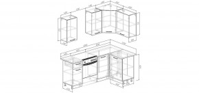 Кухонный гарнитур Меренга 2000*1200 (Стол. 38мм) в Карталах - kartaly.mebel24.online | фото 2