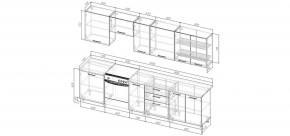 Кухонный гарнитур Меренга 3000 (Стол. 38мм) в Карталах - kartaly.mebel24.online | фото 2