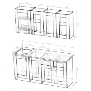 Кухонный гарнитур Симона демо 1700 (Венга/Дуб Сонома) в Карталах - kartaly.mebel24.online | фото 2